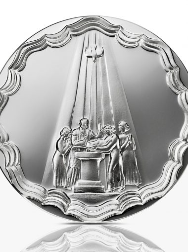 Baptism medal, fine silver, proof