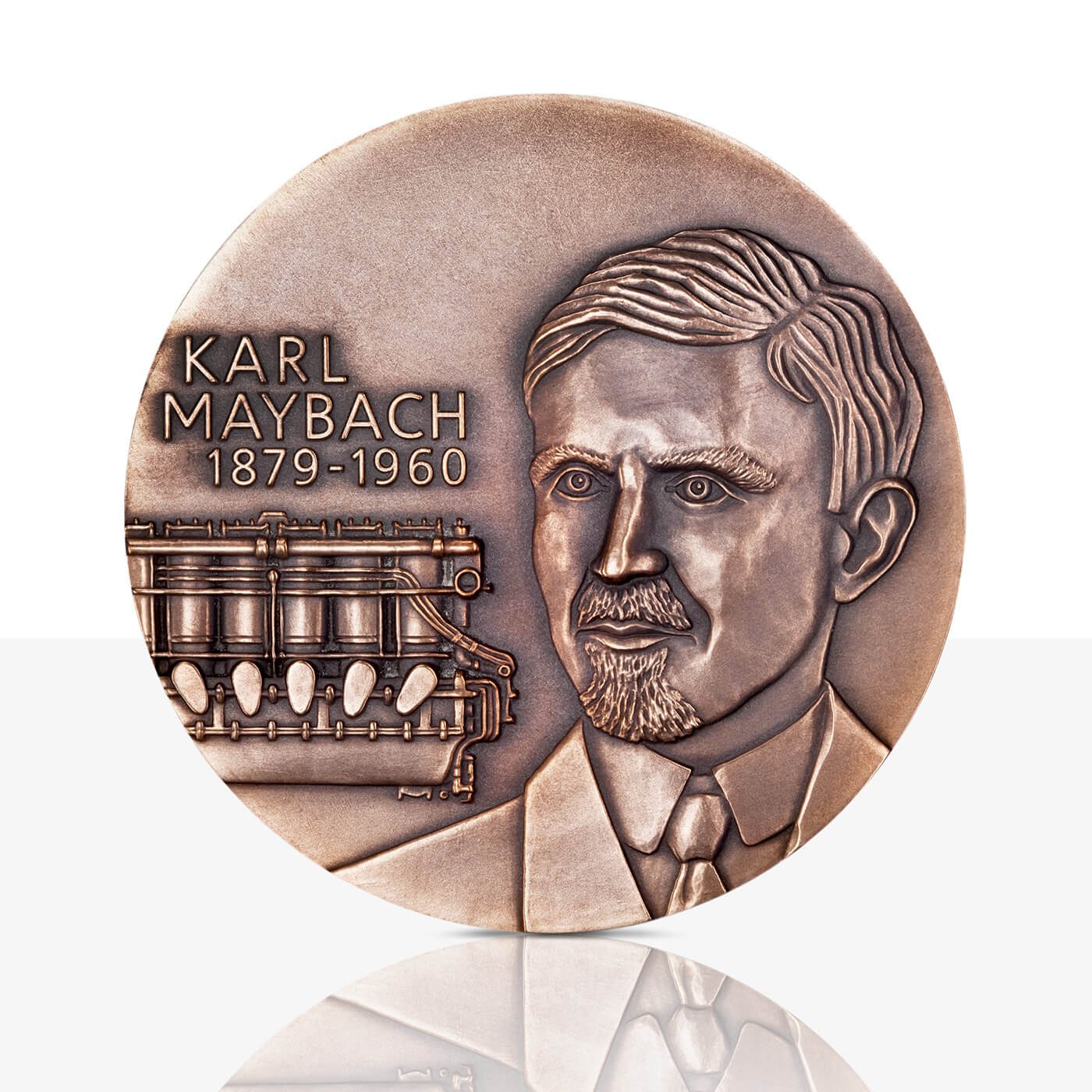 art medal Maybach bronze front side