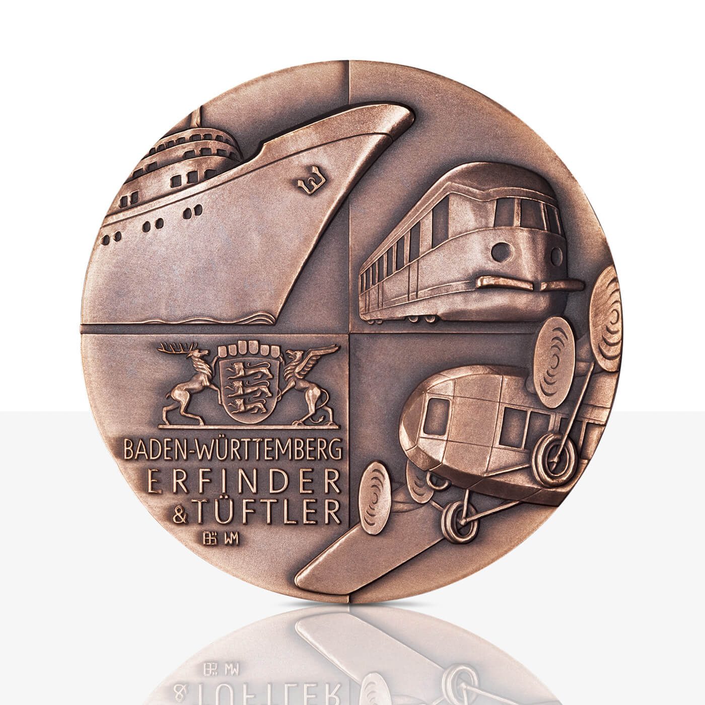 art medal Maybach bronze back side