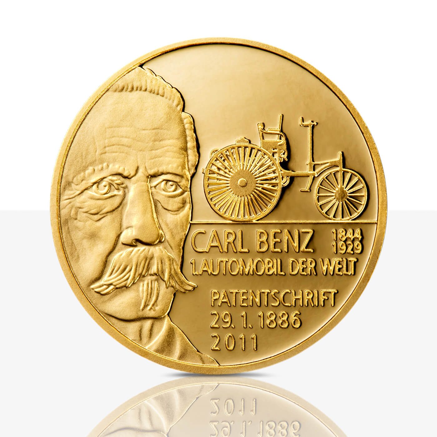 art medal Benz Daimler gold