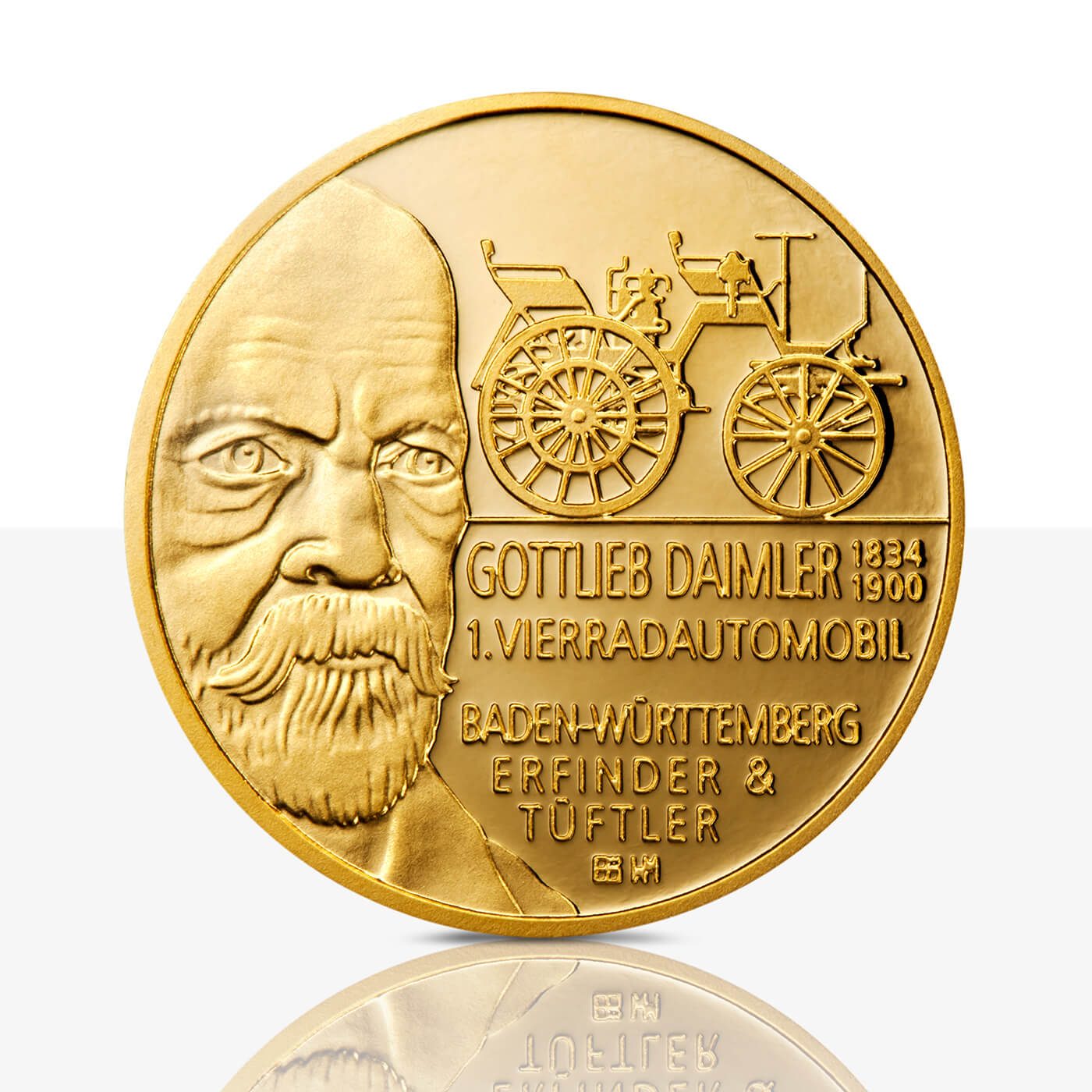 art medal Benz Daimler gold