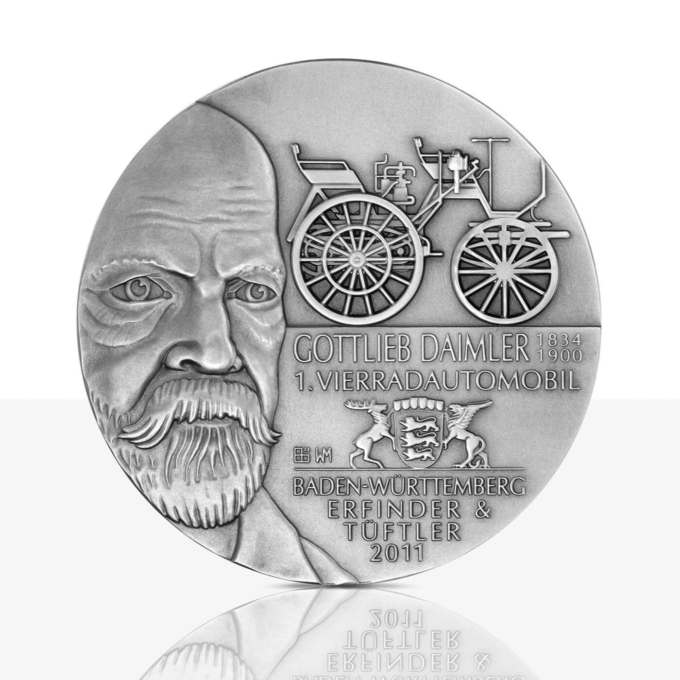 art medal Benz Daimler silver