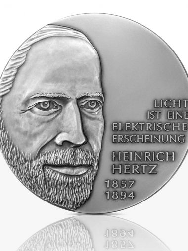 Heinrich Hertz – Hochrelief-Medaille Feinsilber