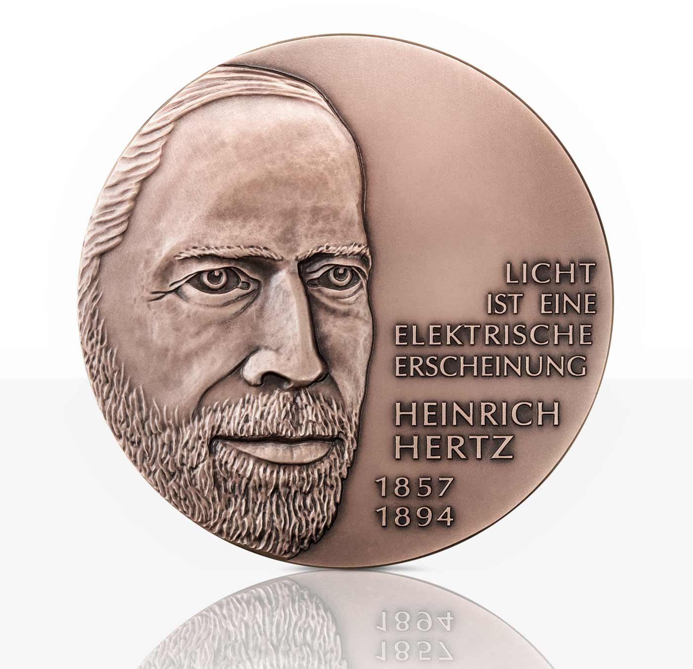 art medal Hertz bronze front side