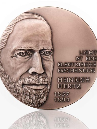 Heinrich Hertz – Hochrelief-Medaille Bronze
