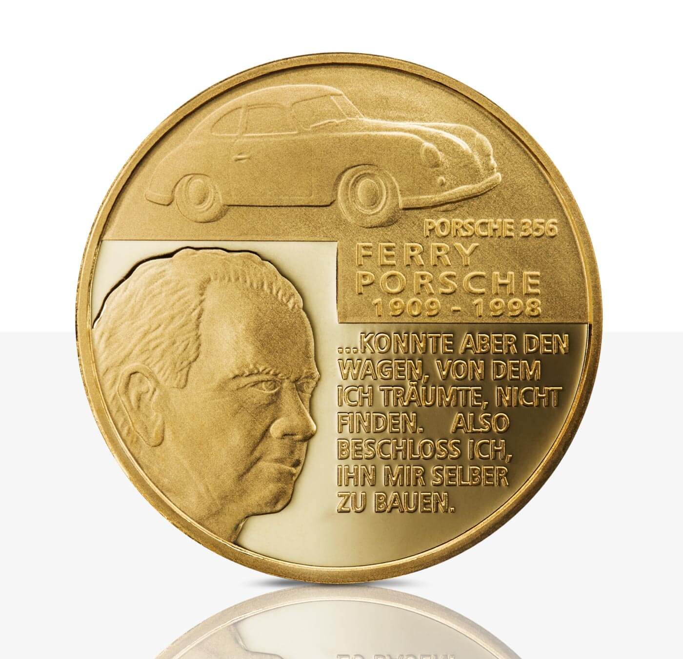 art medal Porsche gold