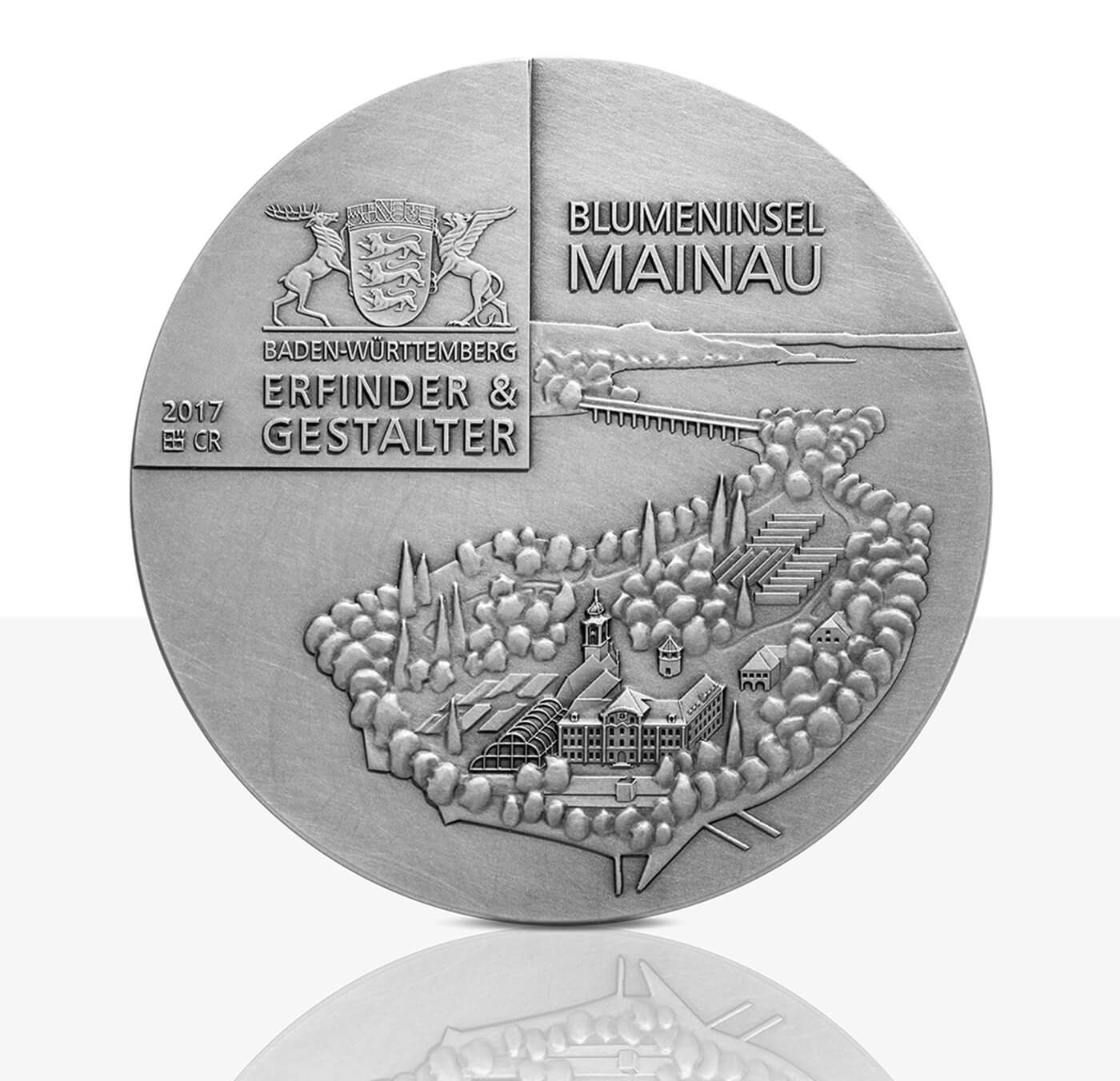 art medal Bernadotte silver back side