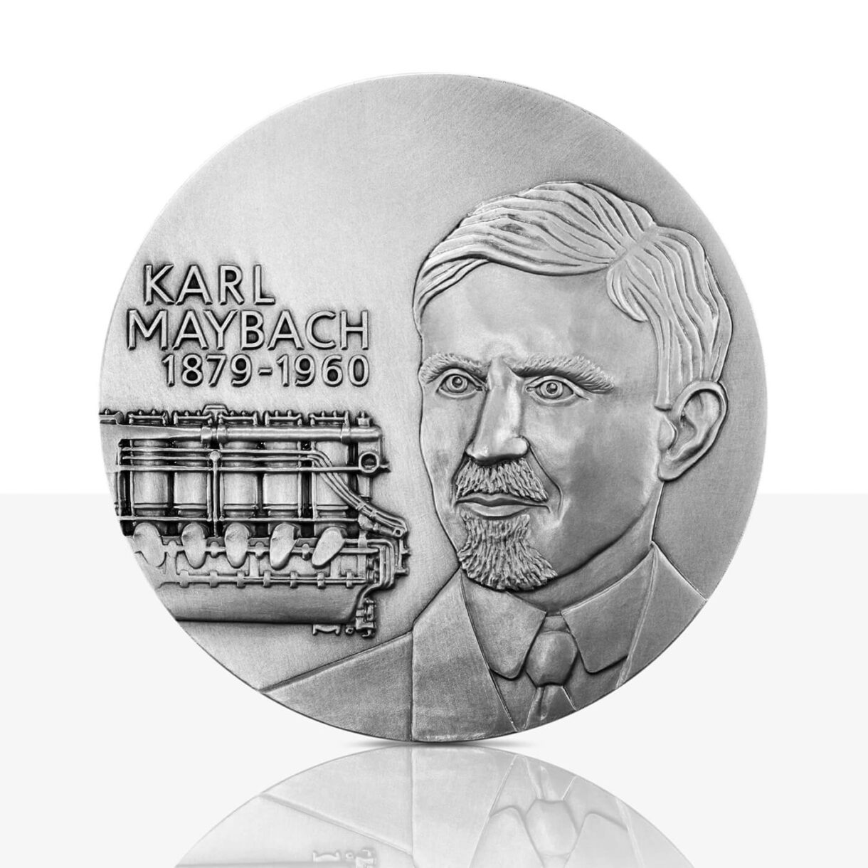 Vorderseite Kunstmedaille Maybach Feinsilber