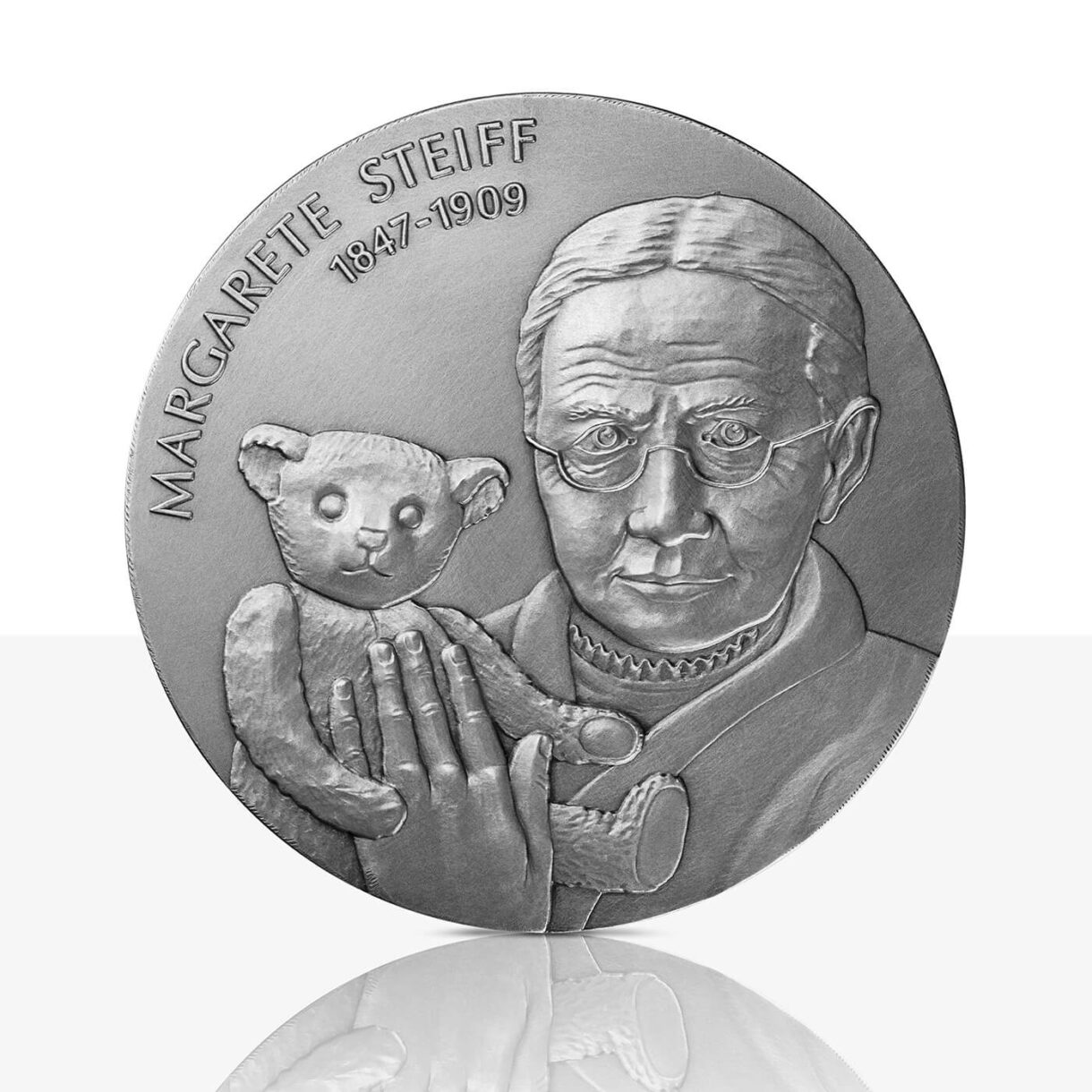 Vorderseite Kunstmedaille Steiff Feinsilber