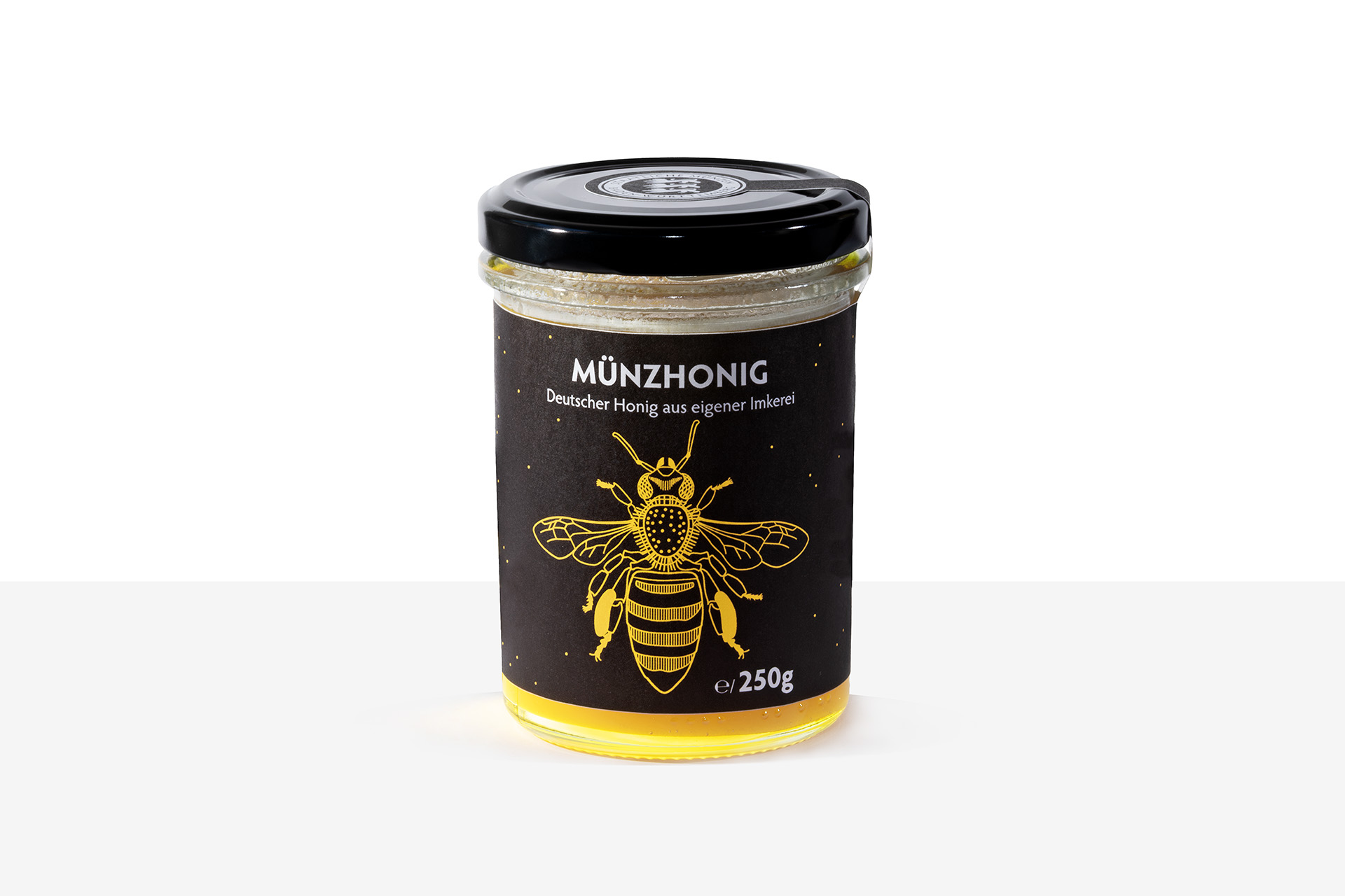 Münzhonig im 250g Glas