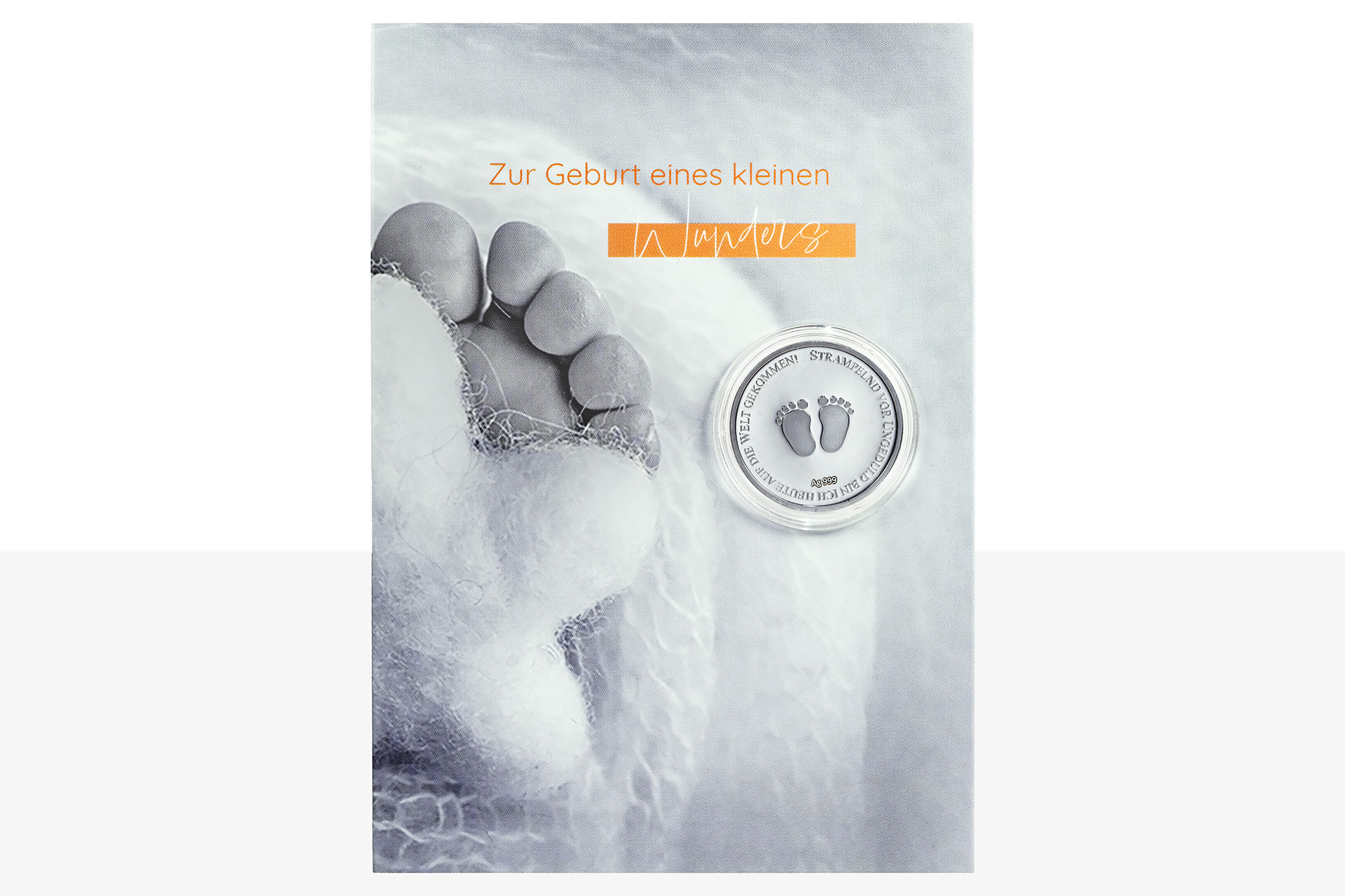 Geburtsmedaille "Füßchen" in Medaillenkarte – Bild 3