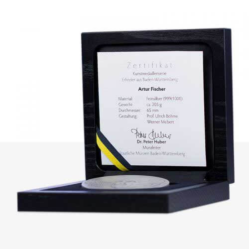 Kunstmedaille Etui Fischer Feinsilber